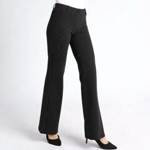 Betabrand Womens Classic Pinstripe Dress Yoga Pants